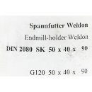 Spannfutter Weldon DIN 2080 SK50 x 40 x 90 G120 50 x 40 x 90