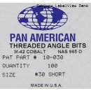100 Stück Pan American M-42 Cobalt Gewindeschaft Bohrer NAS 965 D