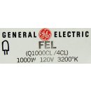 General Electric GE Stage Studio Lampe FEL Q1000CL/4CL 1000W