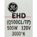 General Electric GE Stage Studio Lampe EHD Q500CL/TP 500W
