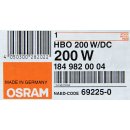 Osram HBO 200W/DC Quecksilber Kurzbogenlampe Dampflampe