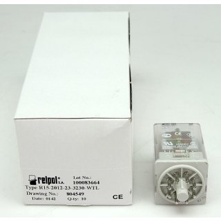 10 Stück relpol R15-2012-23-3230-WTL Relais 230V
