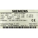 Siemens Micromaster 6SE3115-2CB40 Frequenzumrichter 1.5HP / 1100W