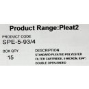 15 Stück Spectrum SPE-5-9 3/4 Wasserfilter Pleat² Filter
