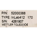 Mettler Toledo InLab 412/170 Combination pH Electrode