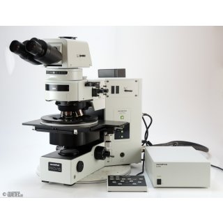 Olympus AX70 Mikroskop Hellfeld Dunkelfeld Polarisation DIC motorisiert Microscope