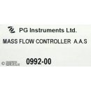 PG Instruments Spektrometer Mass Flow Controller A.A.S #D10930