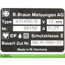 B Braun Perfusor Secura P20 Spritzenpumpe 871652/8 #11037