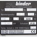 WTB Binder CB 150 CO2 Brutschrank Inkubator