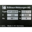 B Braun Perfusor VI Spritzenpumpe 871222/0 Syringe Pump