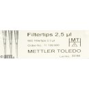 Mettler Toledo Filtertips 2,5 µl Pipettenspitzen Box Rack Tips