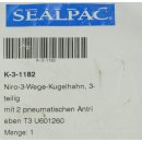 Sealpac K-3-1182 Niro-3-Wege-Kugelhahn mit pneumatischen Antrieb