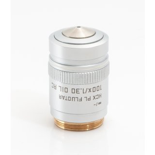 Leica Mikroskop Objektiv HCX PL Fluotar 100x/1.30 Oil RC 506163
