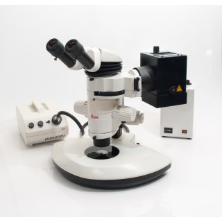 Leica Fluoreszenz Stereomikroskop MZFLIII mit Vorschaltgerät und Kaltlichtquelle