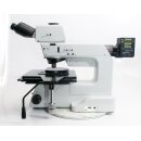 Olympus MX50 BF DF Auflichtmikroskop mit Ergotubus 10x Objektiv und Wafer-Tisch