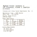 HP / Agilent E1442A 64 Channel General Purpose Switch
