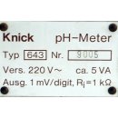 Knick Digital pH-Meter Typ 643 #4496