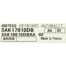 Alcatel 4087EGQ Keyboard Anthracit 3AK17010DB Tastatur